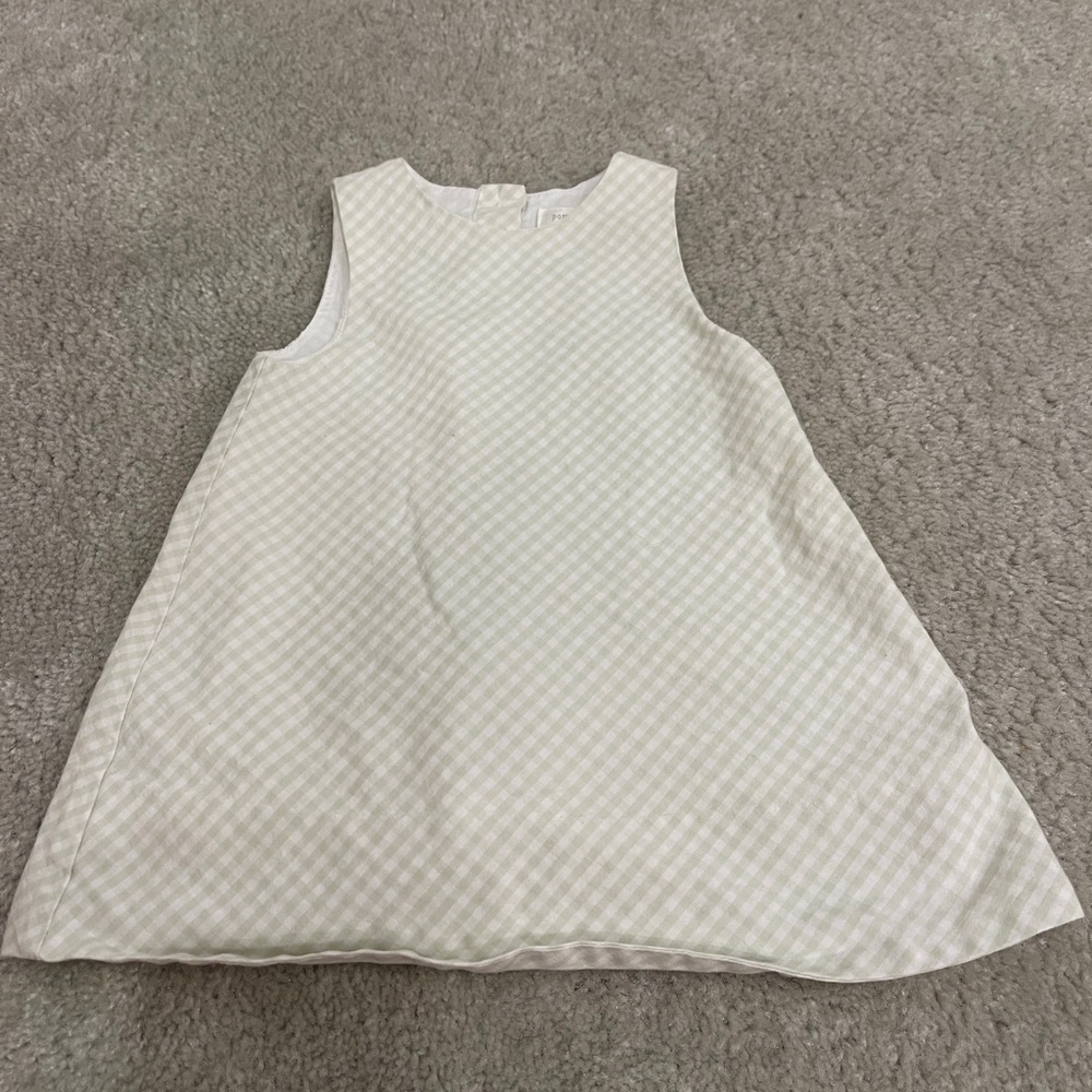 Pottery Barn Kids - Green Gingham Dress